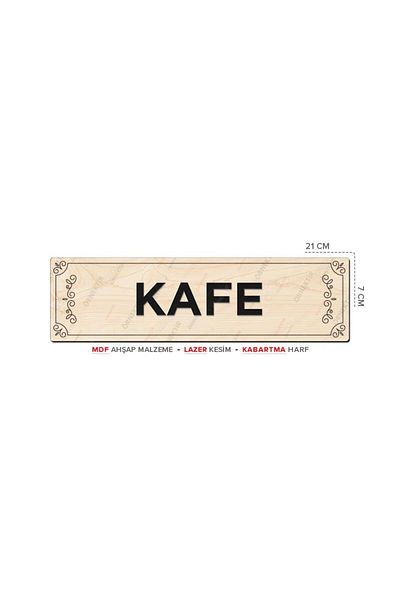 Posterya At01021 - Cafe Laser Cut Embossed Letter Mdf Wood Router Sign (21×7cm)