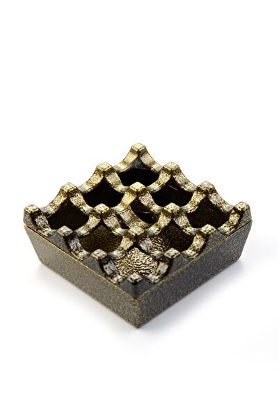 U.M.T Antik Sarı Kare Kül Tablası