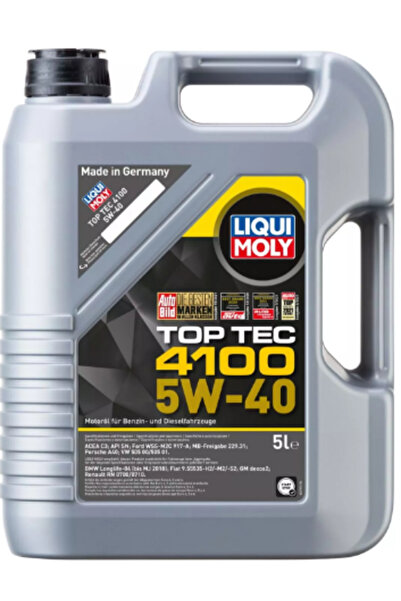 Liqui Moly Top Tec 4100 5W-40 Motor Yağı (5 Litre) Yeni Üretim Tarihli