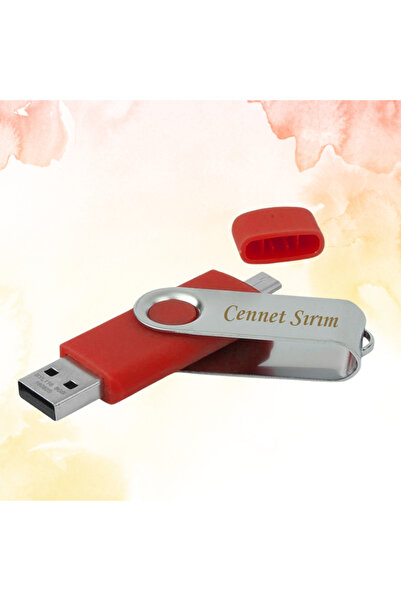 HediyesiBizden KİŞİYE ÖZEL İSİM BASKILI PLASTİK KUTULU OTG USB BELLEK