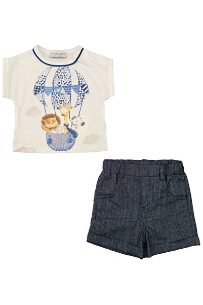 For My Baby تي شيرت سفاري قطن 100% شورت للأطفال طقم مكون من قطعتين
