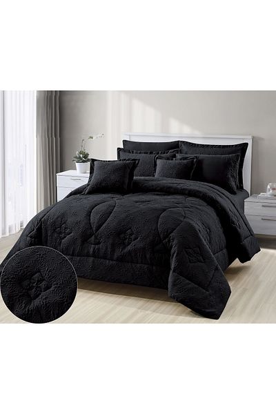 Red Rose Tiffany Summer Microfiber Inflatable Bedspread - 8 Pieces for Two People