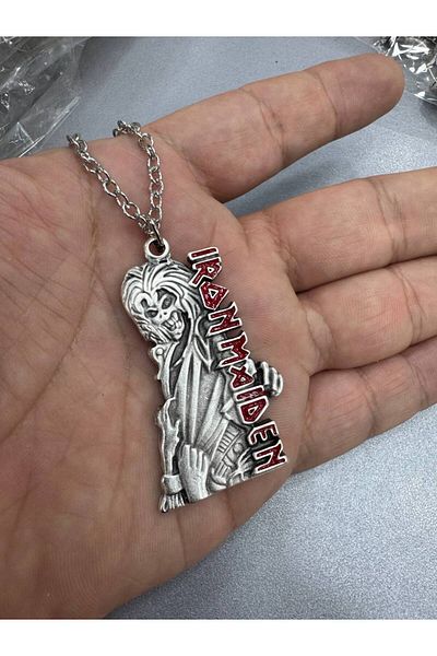 Herşey Nota Iron Maiden Killers Album Design Metal Necklace – 60 cm Chain – Rock & Metal Jewelry