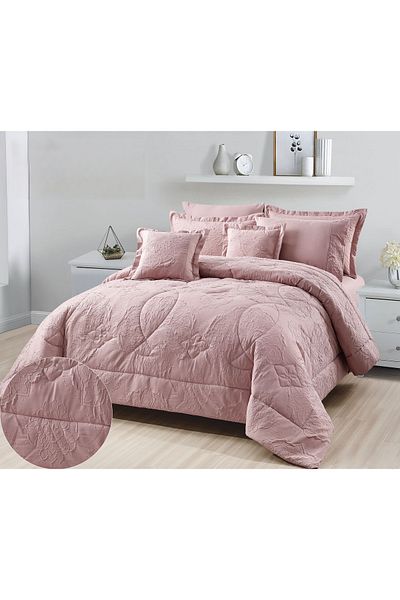 Red Rose Tiffany Summer Microfiber Inflatable Bedspread - 8 Pieces for Two People