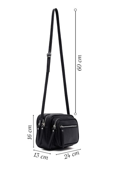Derimod Women's Black Long Strap Crossbody Bag 25Sbd2019Ft