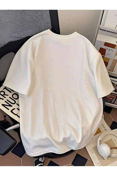 Massgai Unisex The Best Bear Printed Oversize T-shirt από 100% βαμβάκι