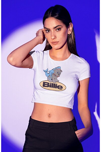 Fuddy Moda Majica Shark Billie Written Skraćeni kroj Top, ženska bluza na tem...