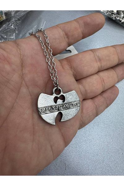 Herşey Nota Wu-Tang Metal Necklace – Unisex Hip Hop Accessory with 60 cm Chain