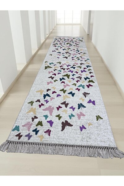 uzhanem Dot Taban Kaymaz Halı Yolluk Mutfak Salon Halısı Dijital Baskılı Yıka...