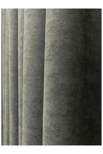 Karasi 1/3 frequent pleat (dark gray) island backdrop curtain