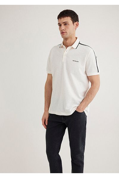 Mavi Weißes Polo-T-Shirt, reguläre Passform / Regular Fit0611838-70057