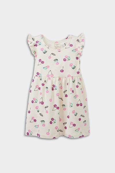 DeFacto Rochie cu mânecă scurtă cu imprimeu floral pentru fetițe A0136A525SM