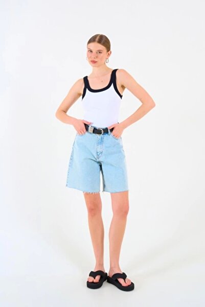 trend_ermege Two Color Tank Top - White-Black