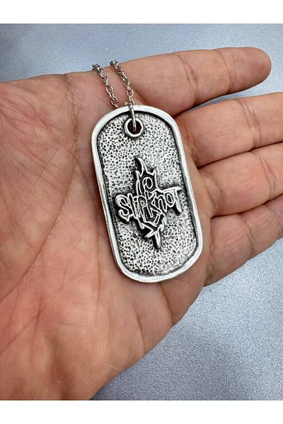 Herşey Nota Slipknot Metal Necklace – Heavy Metal Unisex Jewelry with 60 cm Chain