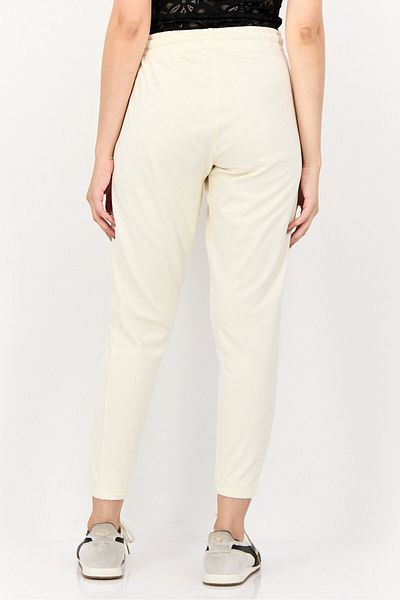 Levi's Women Regular Fit Drawstring Brand Logo Jogger Pants, Beige
