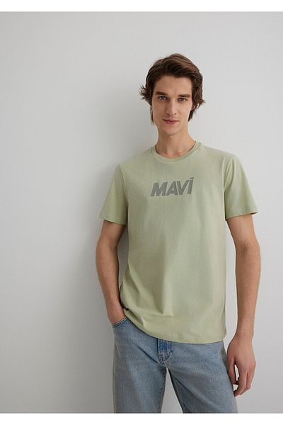 Mavi Πράσινο T-Shirt με λογότυπο με στάμπα -066846-85873