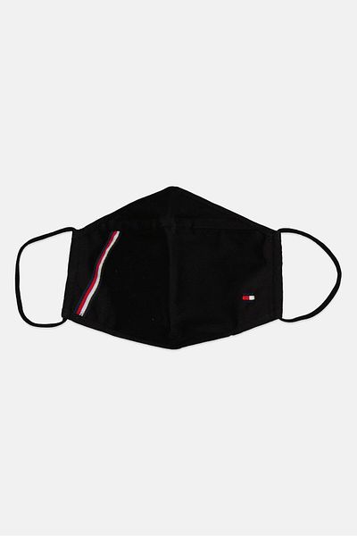 Tommy Hilfiger Men Global Stripe Face Mask, Black