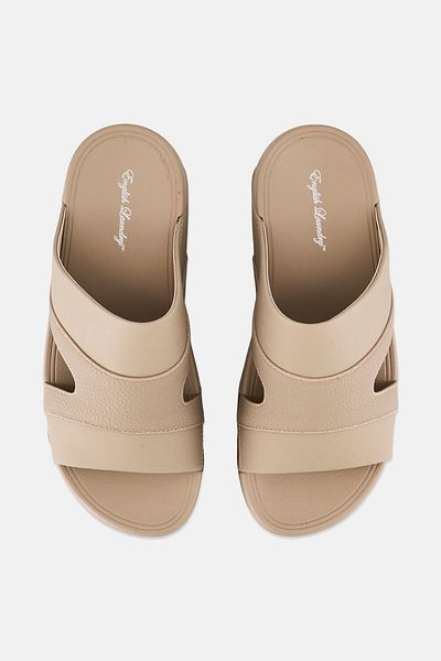 English Laundry Men Slip On Arabic Sandals, Beige
