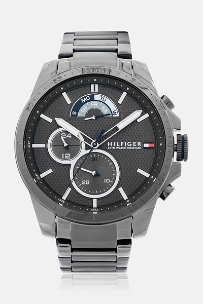 Tommy Hilfiger Men 1791347 Analog Stainless Steel Watch, Gunmetal