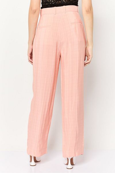 SANDRO Women Regular Fit Stripe Straight Leg Pants, Peach
