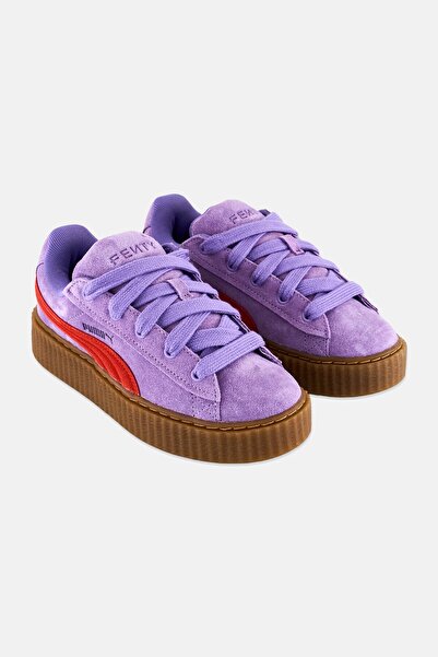 Puma X Fenty Kids Boy Creeper Phatty Lace Up Trainers Shoes, Purple