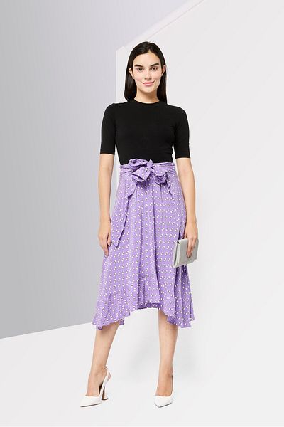 Maje Women Allover Print Midi Dress, Multicolor