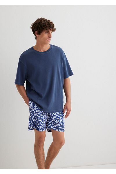 Mavi Blaue bedruckte Badeshorts -0911480-70758