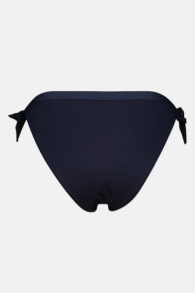 Tommy Hilfiger Women Plain Tie Pull On Bikini Bottom, Navy