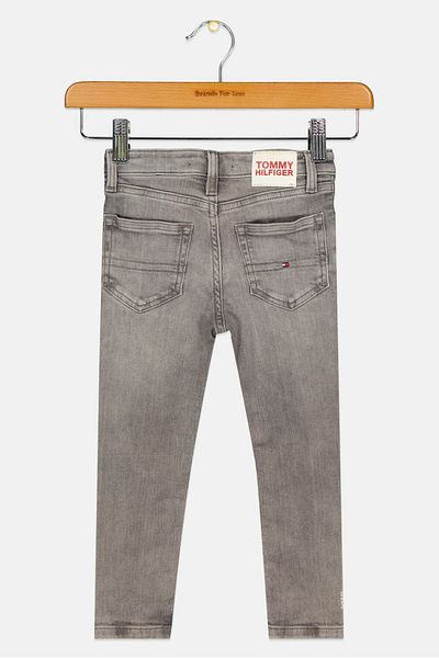 Tommy Hilfiger Toddlers Boy Slim Fit Washed Jeans, Grey