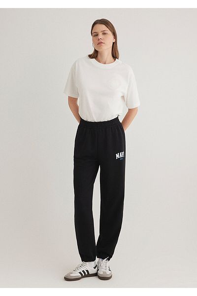 Mavi Schwarze Jogginghose mit Logo-Print1010757-900