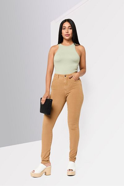 Tommy Hilfiger Women Skinny Fit Solid Chino Pants, Tan