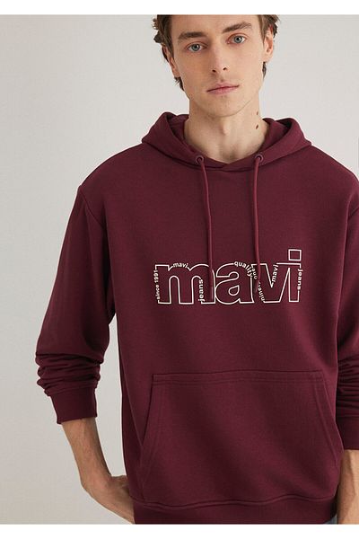 Mavi Φούτερ Claret Red με λογότυπο 0s10196-70426