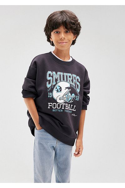 Mavi Φούτερ Smurfs Printed Anthracite 6s10084-70087