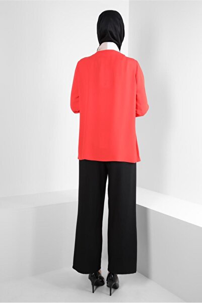 Alvina BLUZ 43800 WITH COLLAR BINDING DETAIL