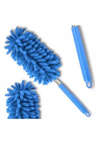 OEM Pamatuf pentru praf si paianjeni, maner telescopic, 77 cm, albastru