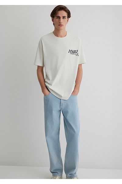 Mavi Τυπωμένο γκρι μπλουζάκι Loose Fit / Loose Relaxed Fit 0612572 -70142