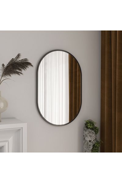Marsah Home Oval mirror Marla 60x90 cm Black