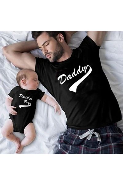venüsdijital Μπλουζάκι Daddy Daddys Boy Father Son (Η τιμή ενός ενιαίου προϊόντος Προσθέστε 2 τεμάχια στο καλάθι για να κάνετε συνδυασμό)
