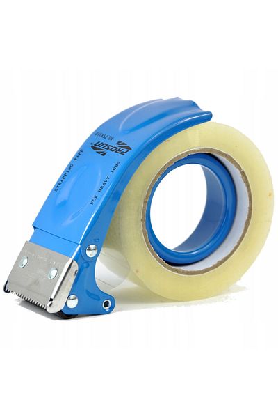 OEM Dispenser banda adeziva, ideal pentru colete, cutter banda, din otel, albastru