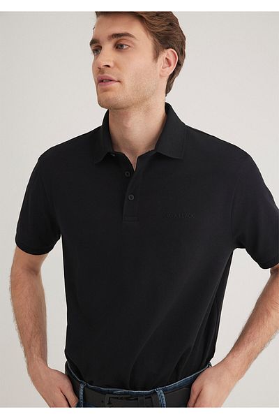 Mavi Μαύρο μπλουζάκι Polo Regular Fit 0612520 -900
