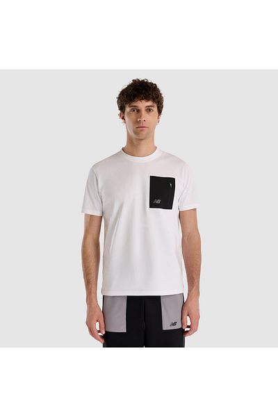 New Balance Lifestyle Mnt1516-wt Λευκό ανδρικό μπλουζάκι