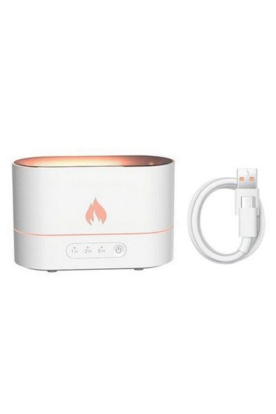 OEM Fireplace type air humidifier with flame, 4.5 W, 250 ml, USB-C charging cable, aromatherapy function