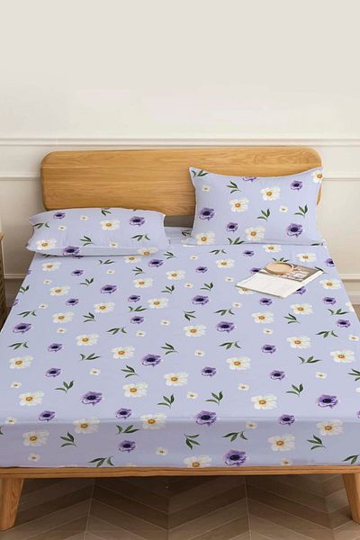 Rivaİstanbul Double Bed Sheet Wild Flowers Cotton