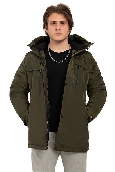 Montup Ανδρικό Χακί Χειμερινό Παλτό - Με Fleece, Γούνα, Αδιάβροχο και Αντιανεμικό, Κουκούλα