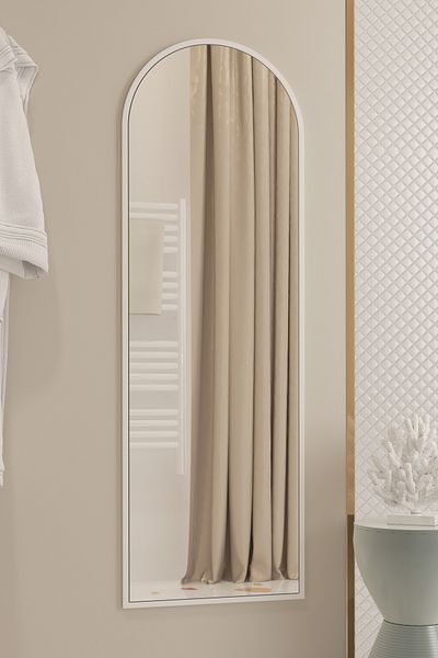 Marsah Home Semi-oval Wall Mirror 150x60 Cm White