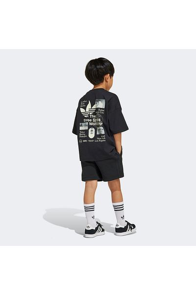 adidas Originals Kids Black Shorts Set