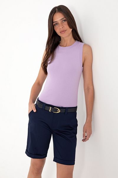 U.S. Polo Assn. Women's Lilac Sleeveless Crew Neck Basic T-Shirt 50305841-Vr034