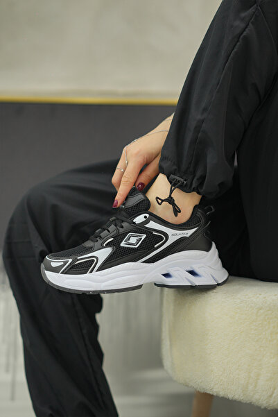 SOLAZER Dámské černo-bílé tenisky pro volný čas sportovní obuv 046