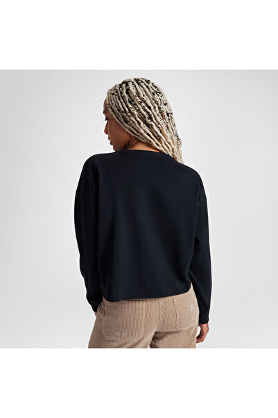 Converse Classic Kadın Baskılı Siyah Sweatshirt