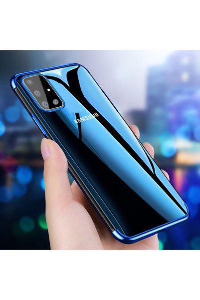 Ceponya Galaxy M51 Case Thin Corners Colorful Transparent Silicone